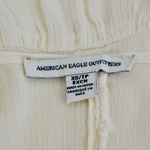 American Eagle White Lace Peplum Tank Top - Picture 3 of 4